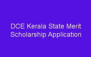 DCE Scholarship State Merit Scholarship Application
