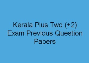 HSE +2 Model Question Papers download