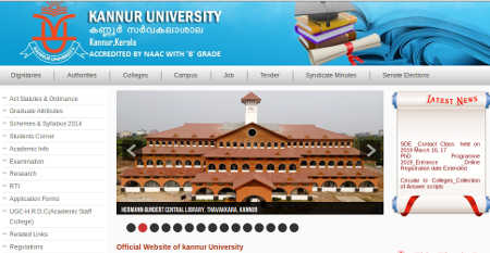 Kannur University degree admission cap registration
