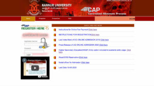 Kannur University UG Second Allotment - CAP Allotment