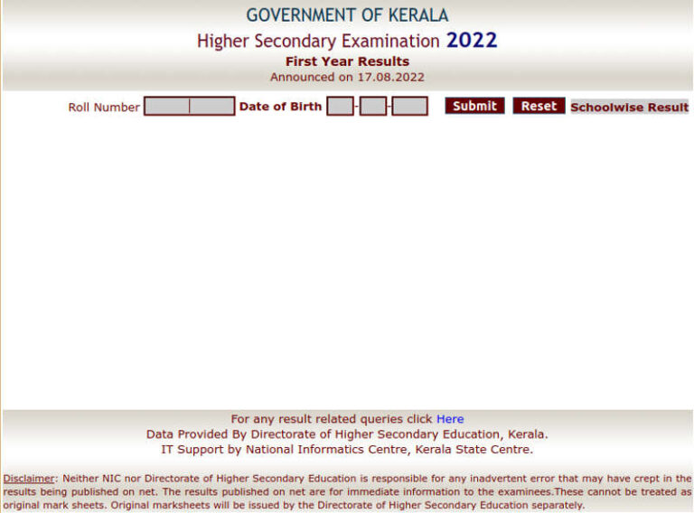 DHSE Results, Kerala Plus One Result 2024 (Out), DHSE/VHSE First Year Ex