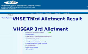 VHSE Third Allotment Result - VHSCAP