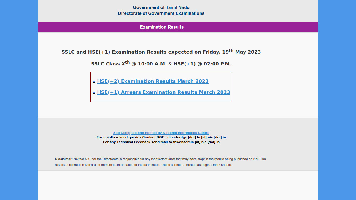 TN SSLC Result 2024 [May ] Check Result at tnresults.nic.in,Tamil Nadu