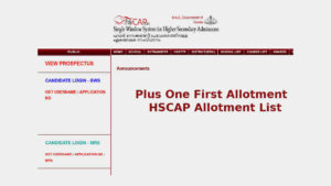 HSCAP First Allotment 2025 - Plus One Admission